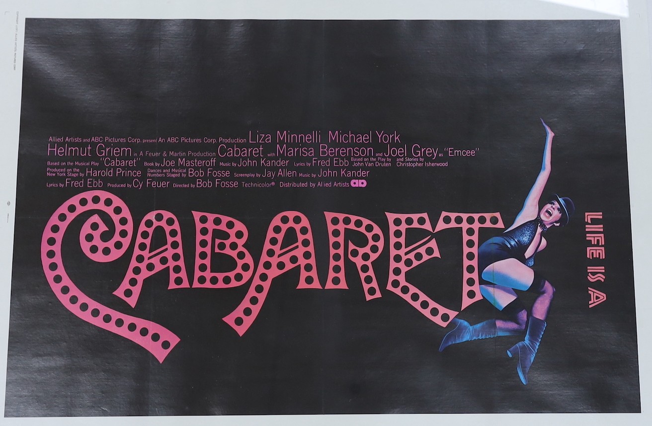 Film poster, Cabaret, 104cm wide x 70cms high